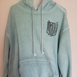 Men's Light Green Attack on Titan Hoodie  Size 2X